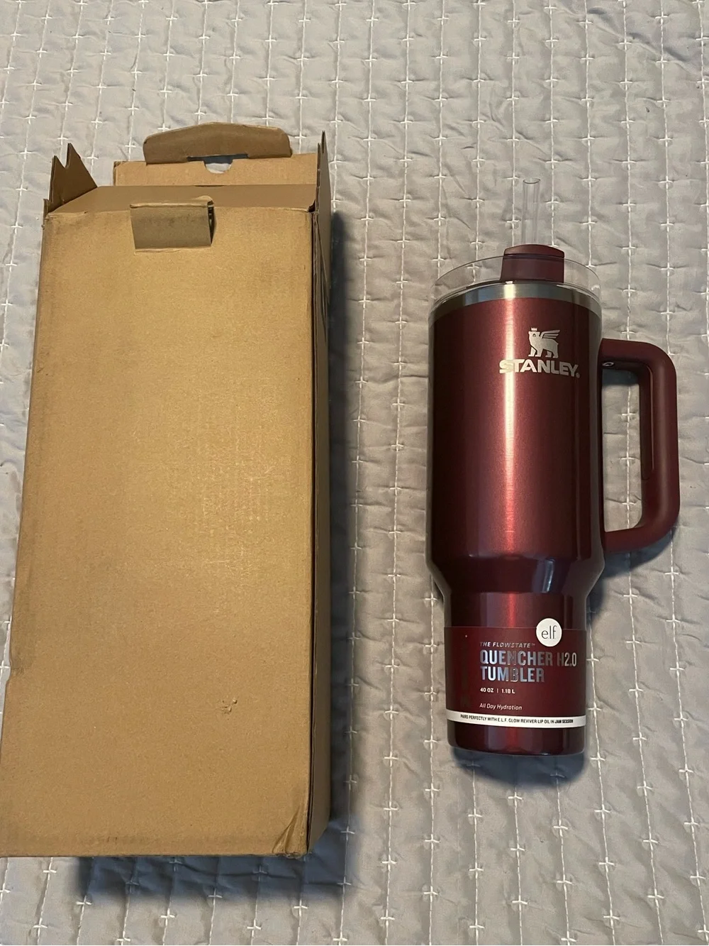 NWT Stanley x Elf LE  40oz flow state Tumbler,Jam Session -Metallic Burgundy - Picture 5 of 6